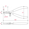 迷你彈簧鉗 [ 軸用直爪 ]  / 日本角田工具製作所TTC