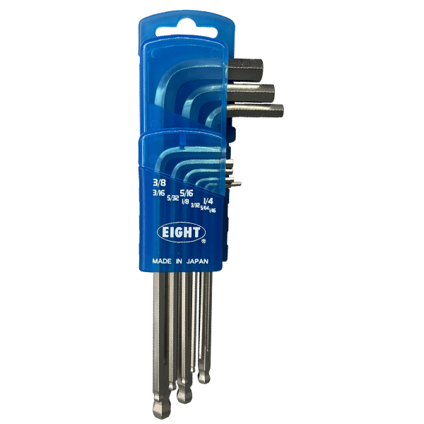 白金長型鑽石頭內六角板手組 / 日本EIGHT